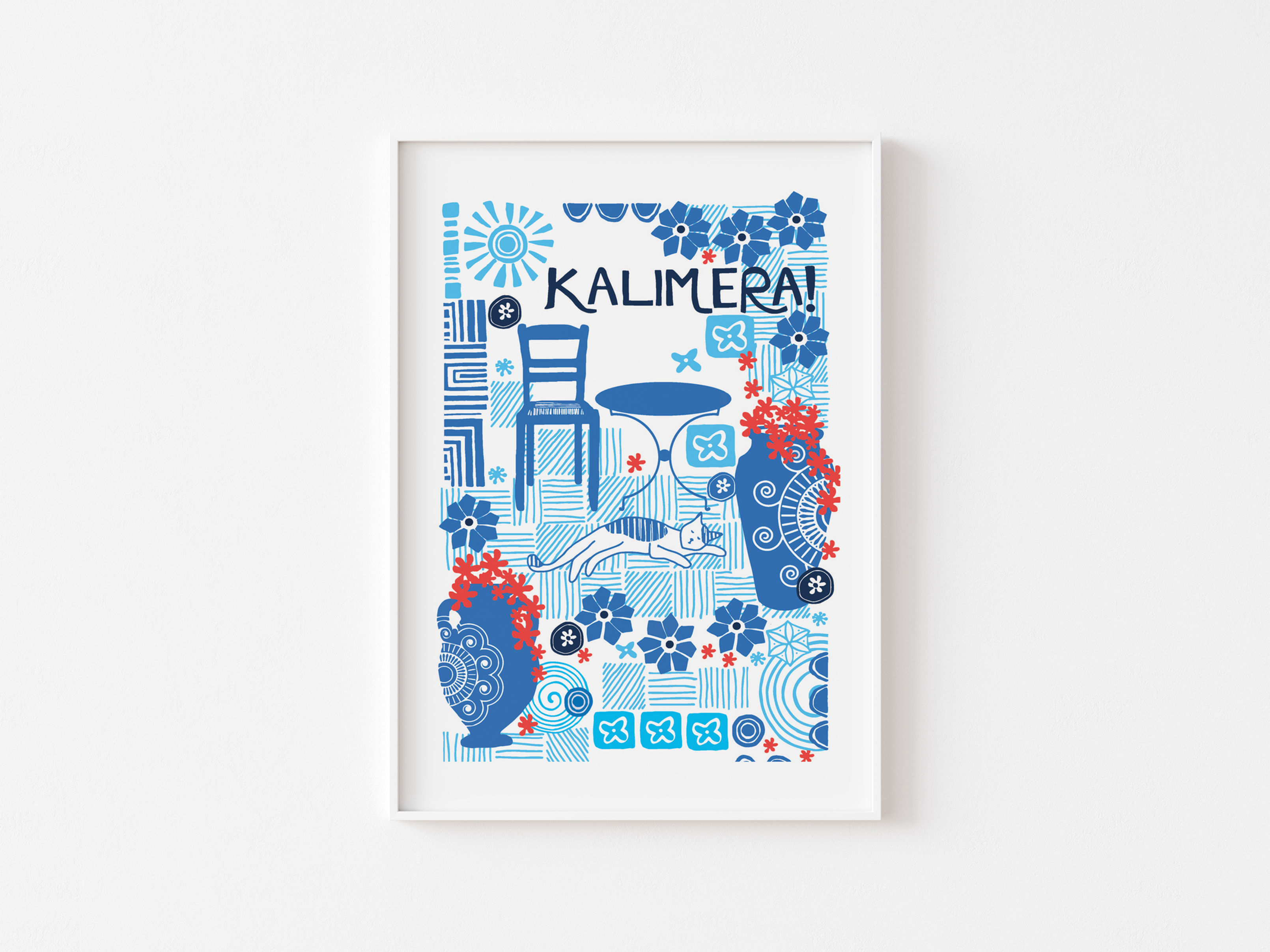 A4  Art Print  - Kalimera Pots