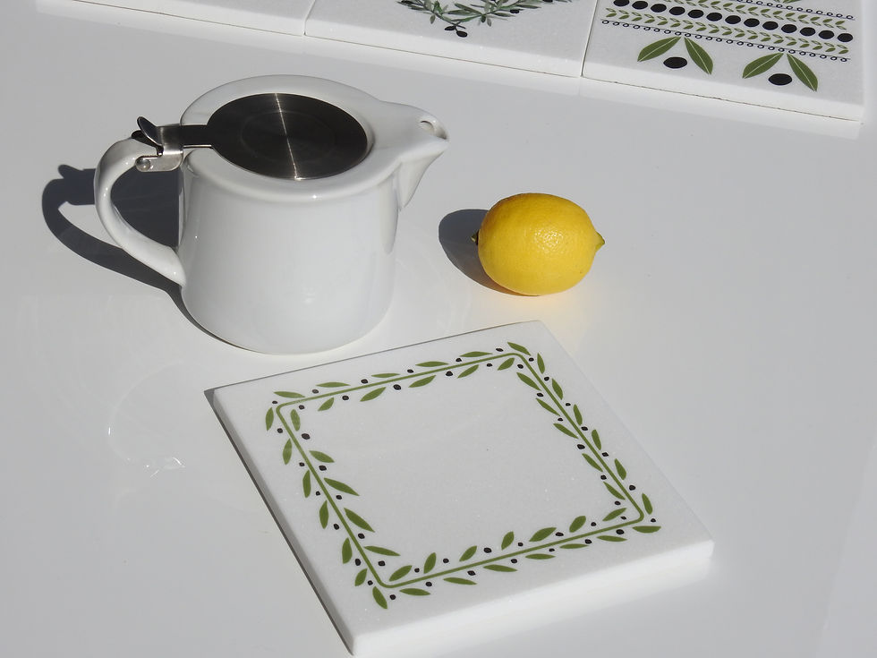 Thumbnail: Olive Frame Marble Trivet