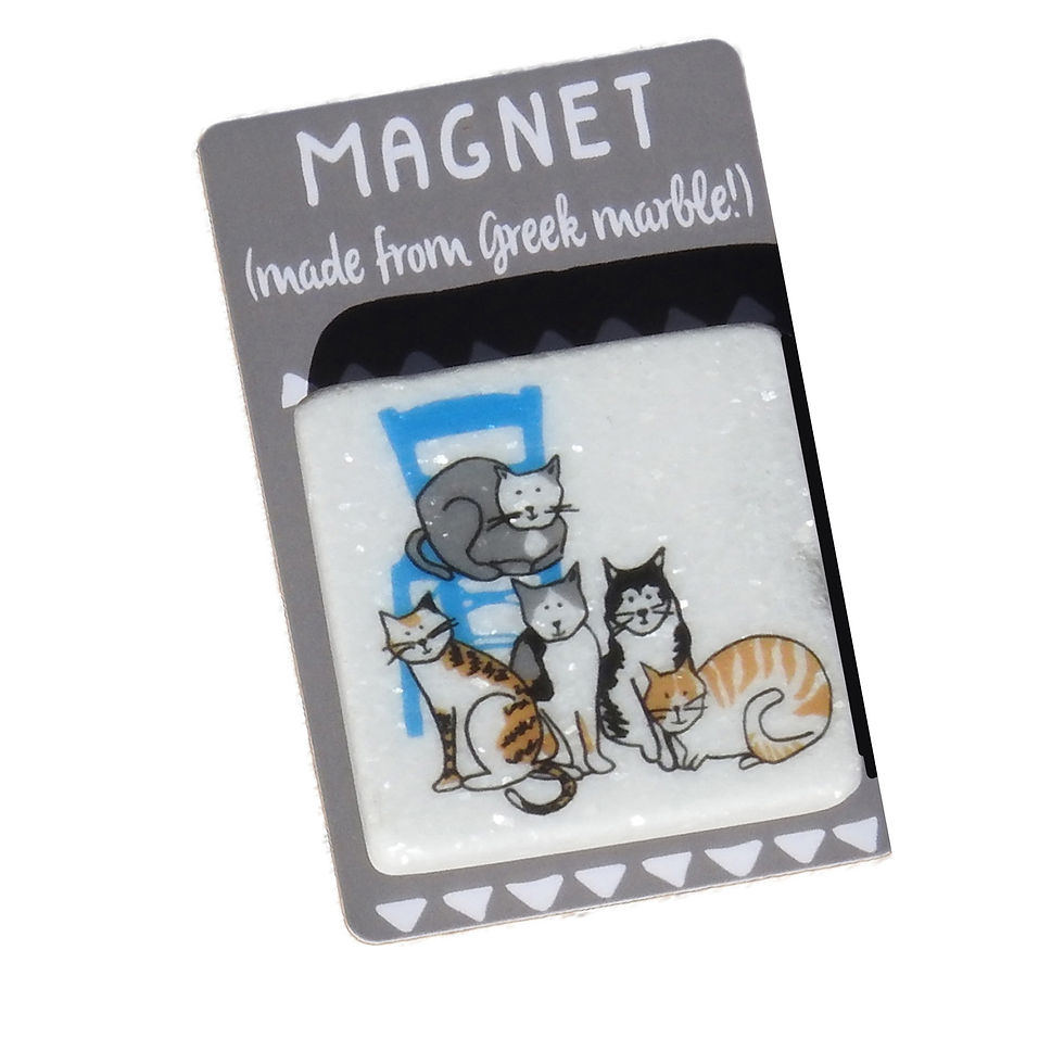 Thumbnail: Greek Cats Marble Magnet