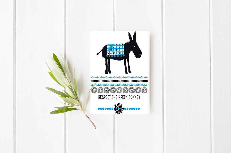 Thumbnail: Blue Donkey Postcard