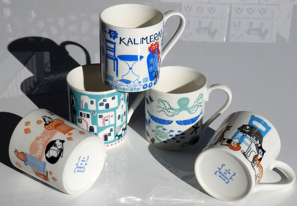 Thumbnail: Greek Island 370ml Ceramic Cup with Gift Box