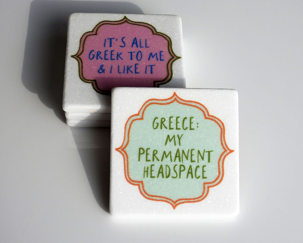Thumbnail: Greece: My Permanent ... Marble Coaster
