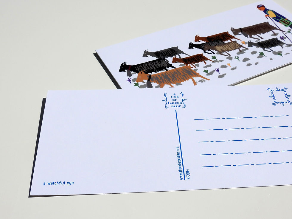 Thumbnail: Extra Long Goat Postcard with 3D Varnish Finish