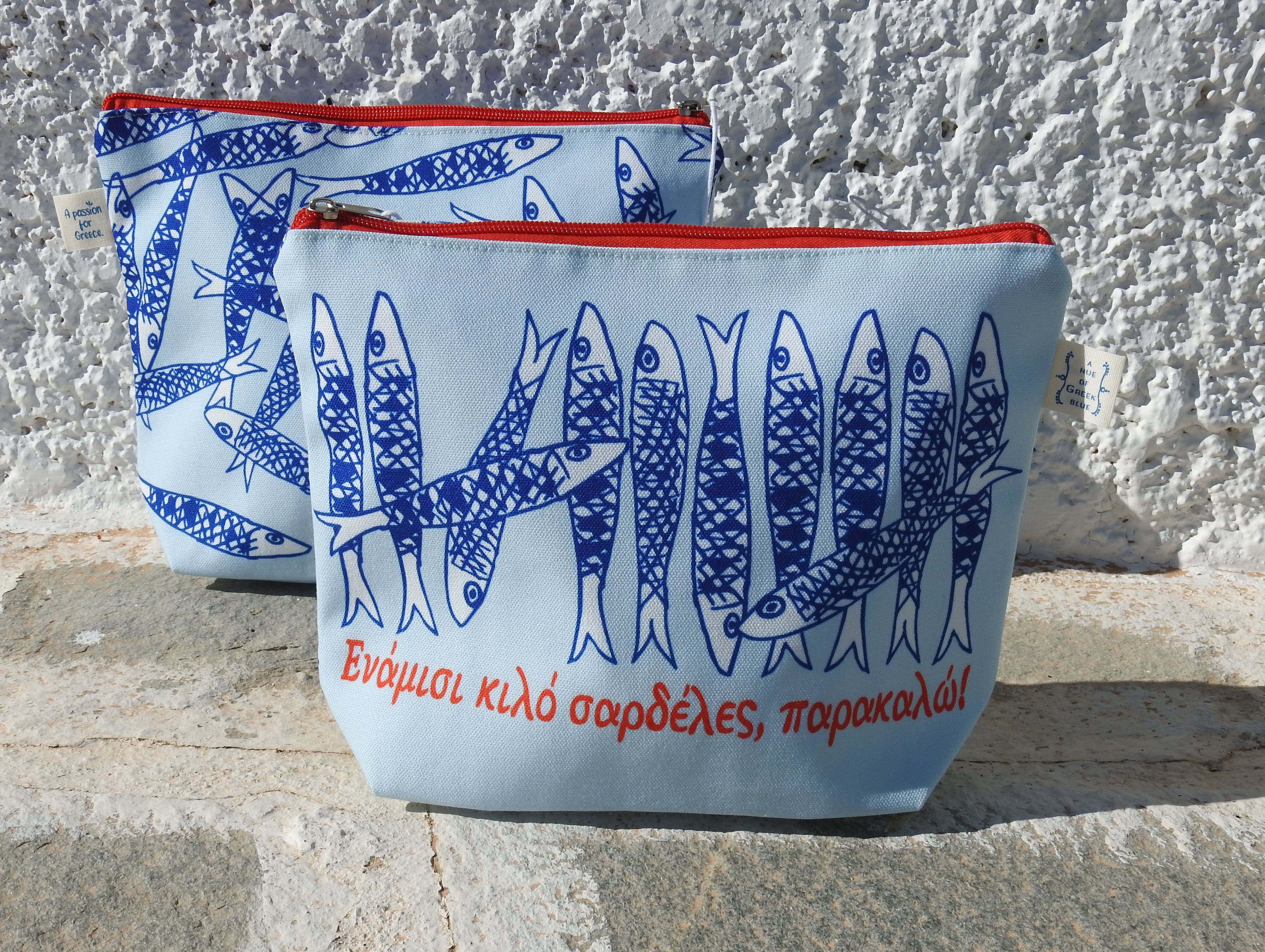 One and a Half Kilos of Sardines, Please! Flat-Based Toiletry Bag (Set of 3)