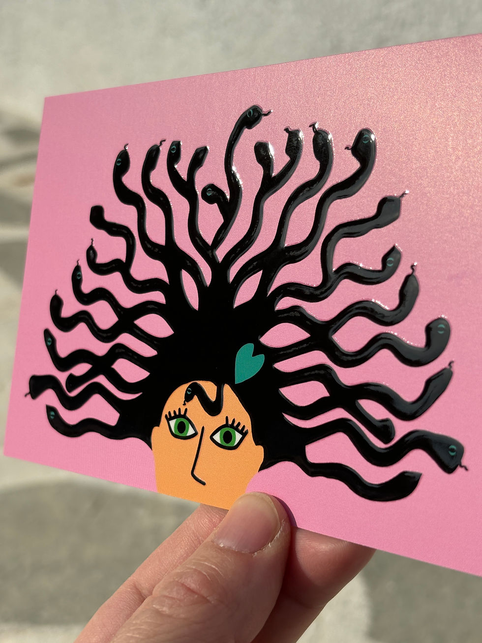 Thumbnail: Medusa Missy 3D Gloss Finish Postcard