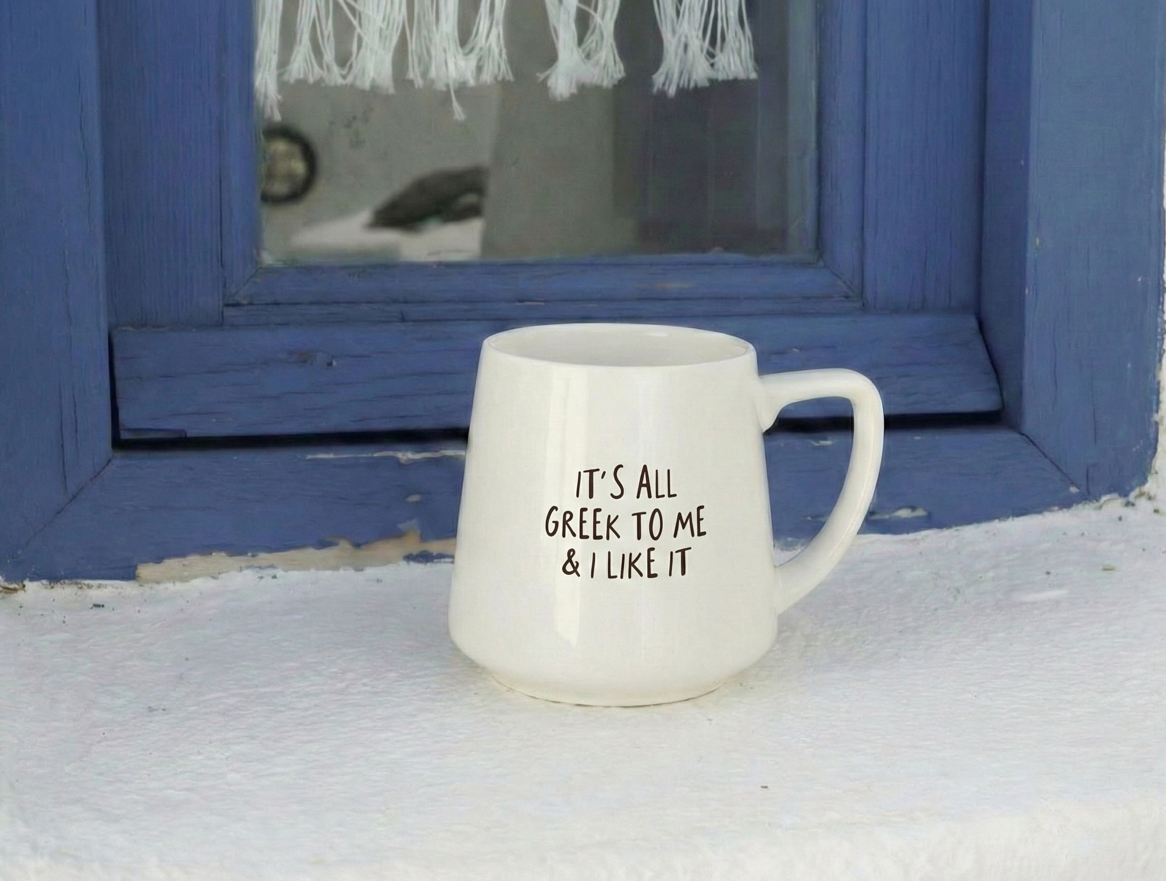 IT'S ALL GREEK TO ME... Etched Design Cup 280ml (Set of 6)
