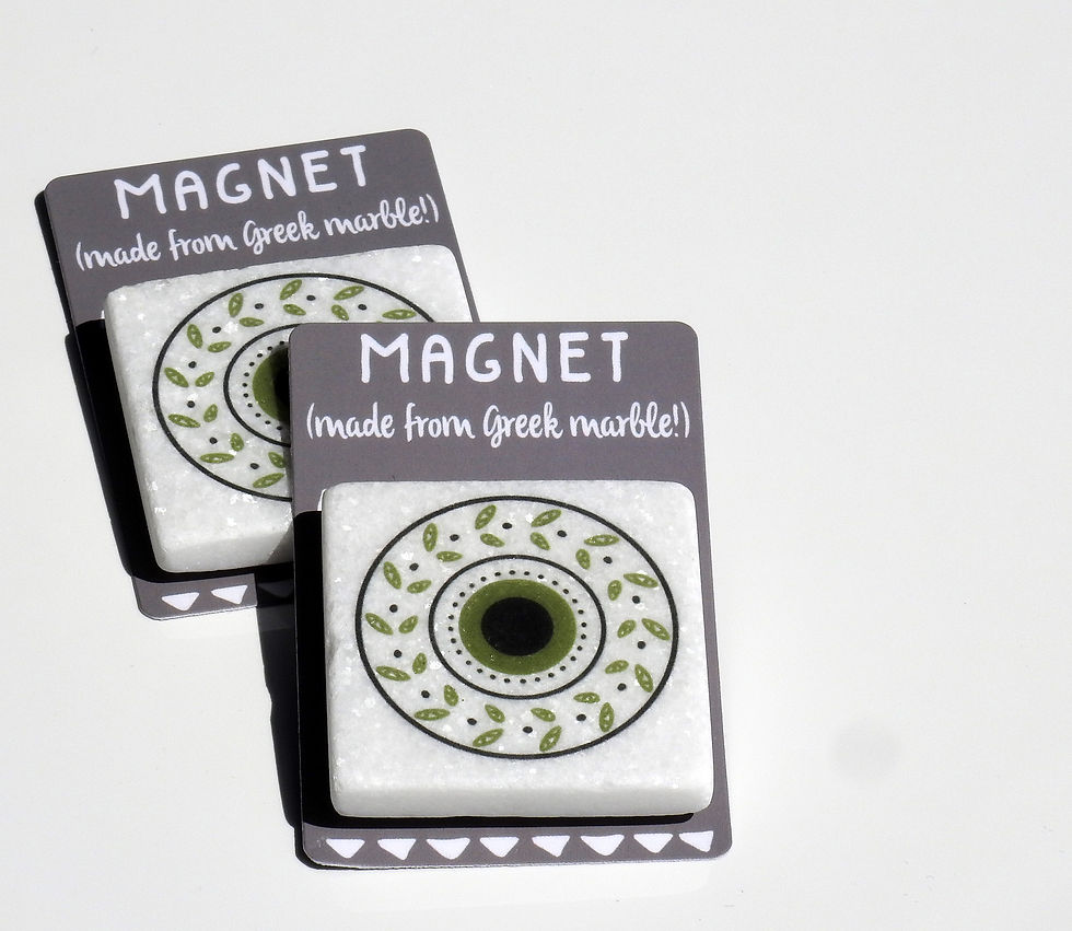 Thumbnail: Green Olive Eye Marble Magnet