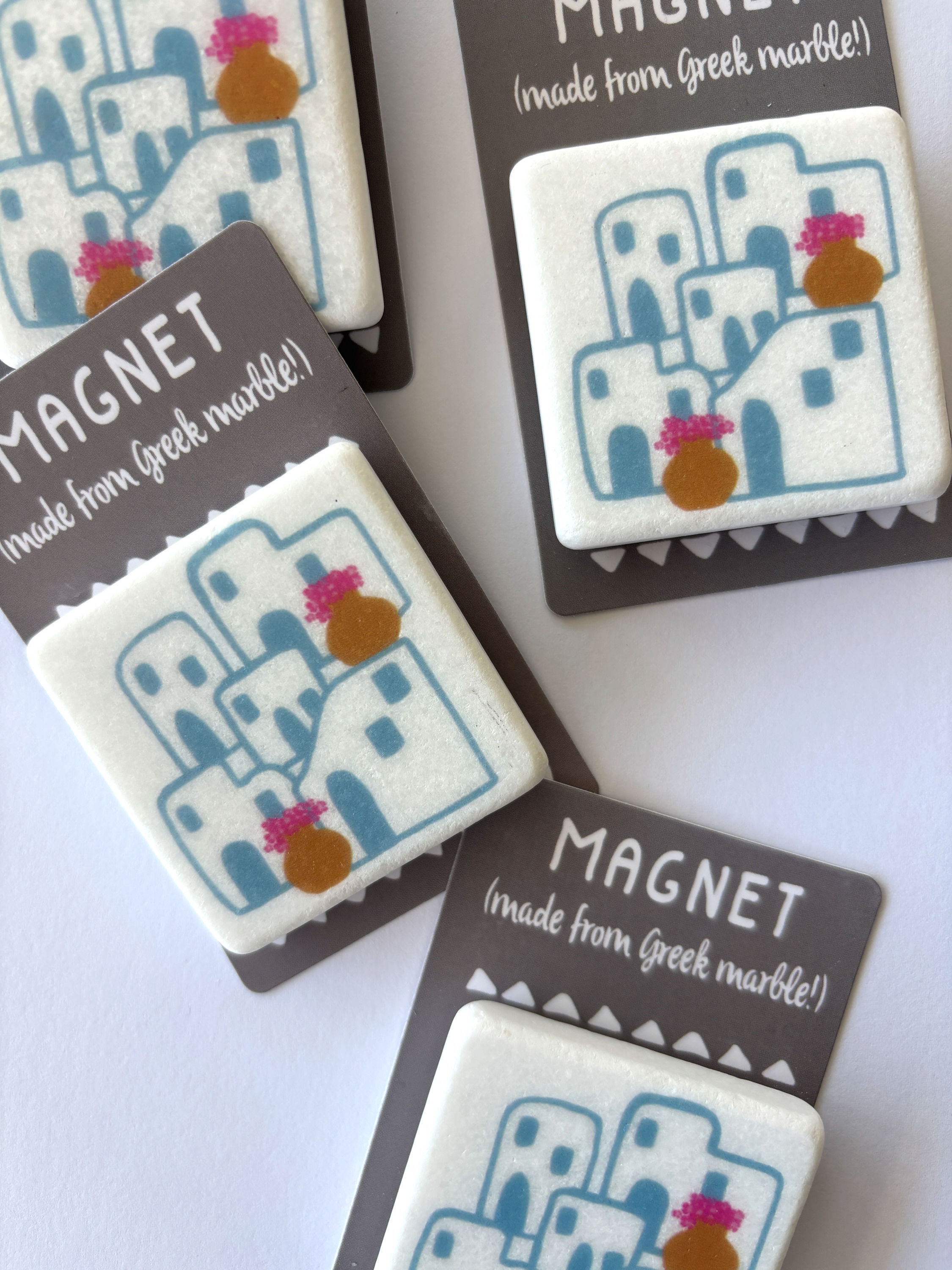Island Outline - Marble Magnet