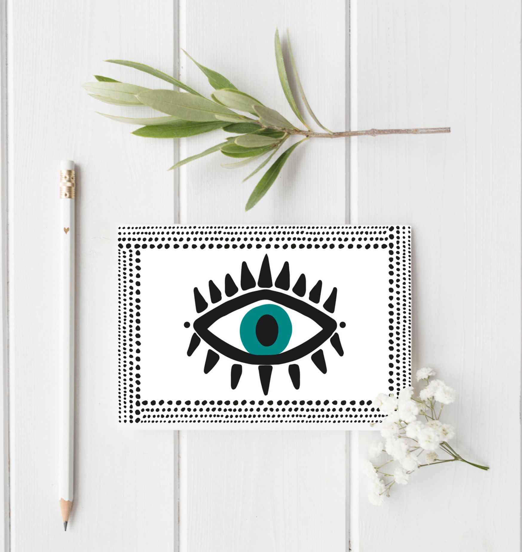 Green Eye Postcard