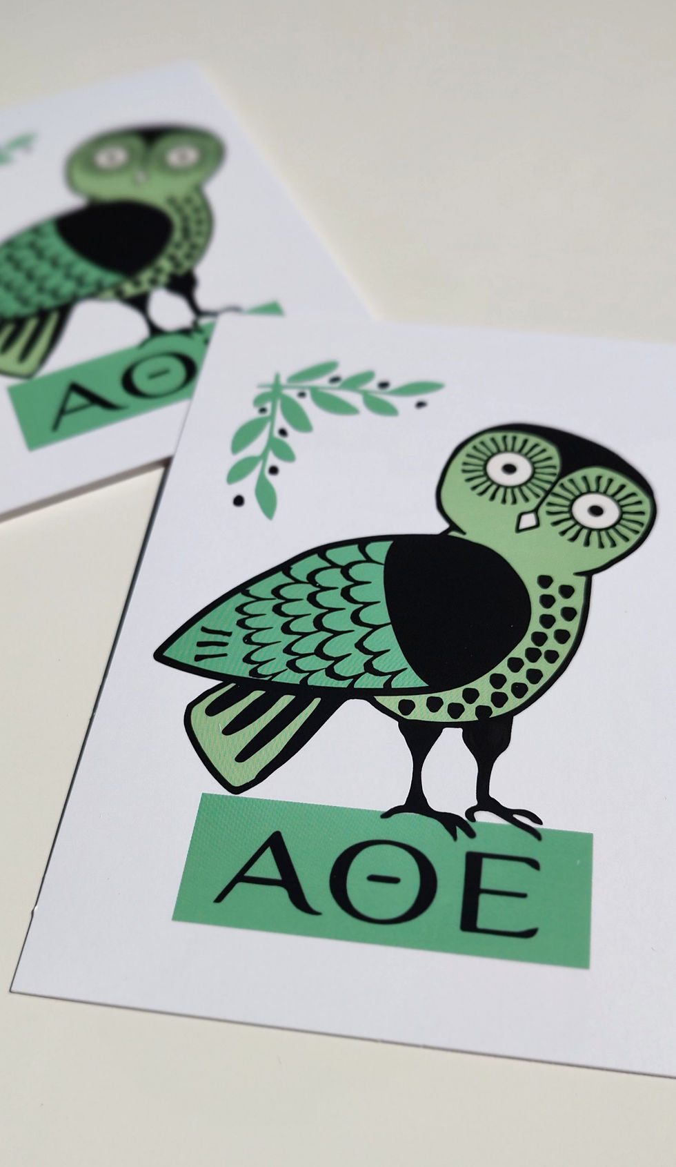 Thumbnail: Owl of Athena 3D Gloss Finish Postcard
