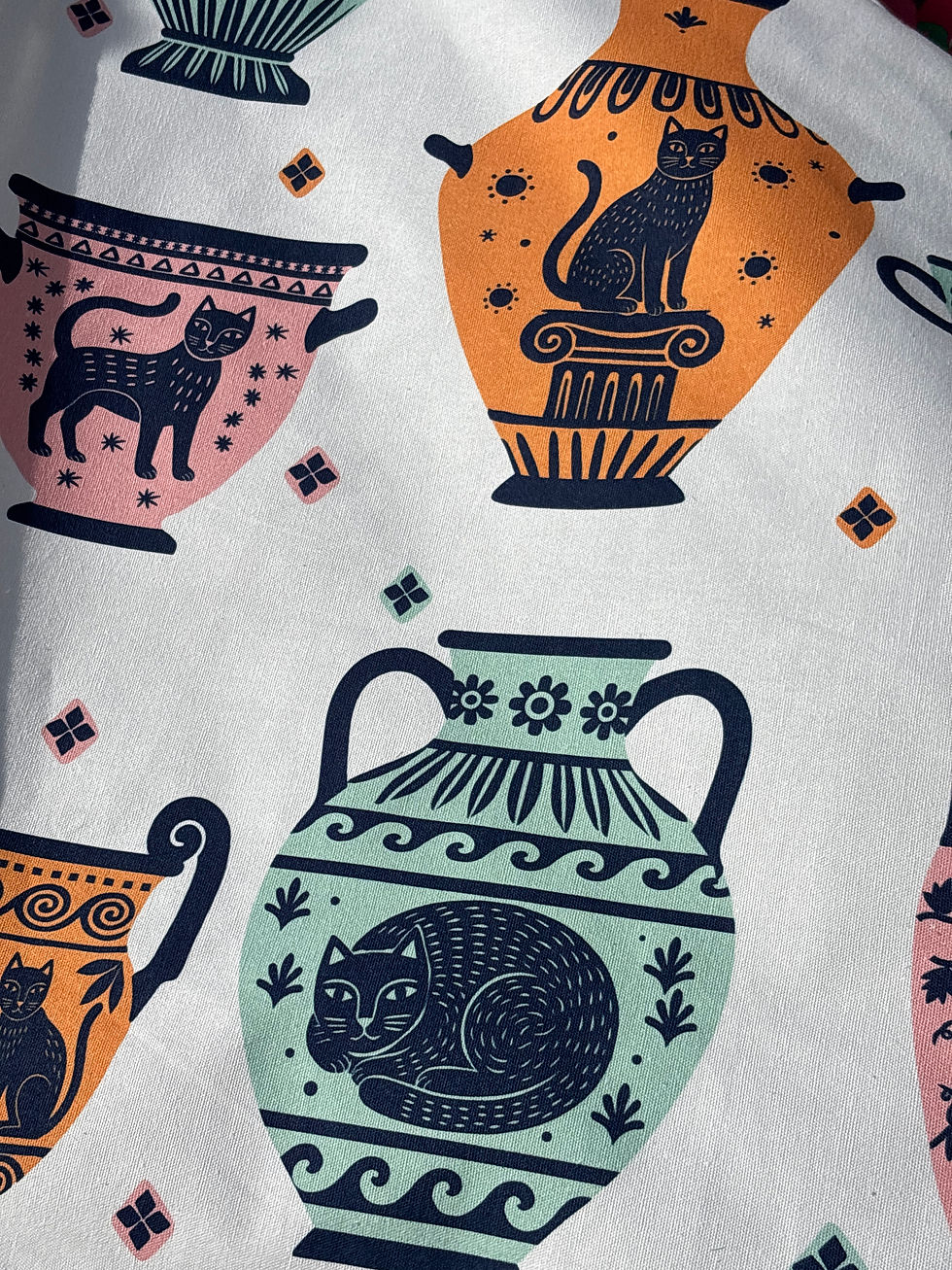 Thumbnail: Cat Pot Twist Cotton Tea Towel