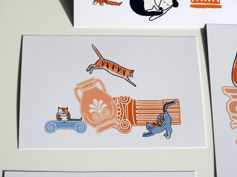 Thumbnail: Jumping Cat Special 3D Gloss Postcard