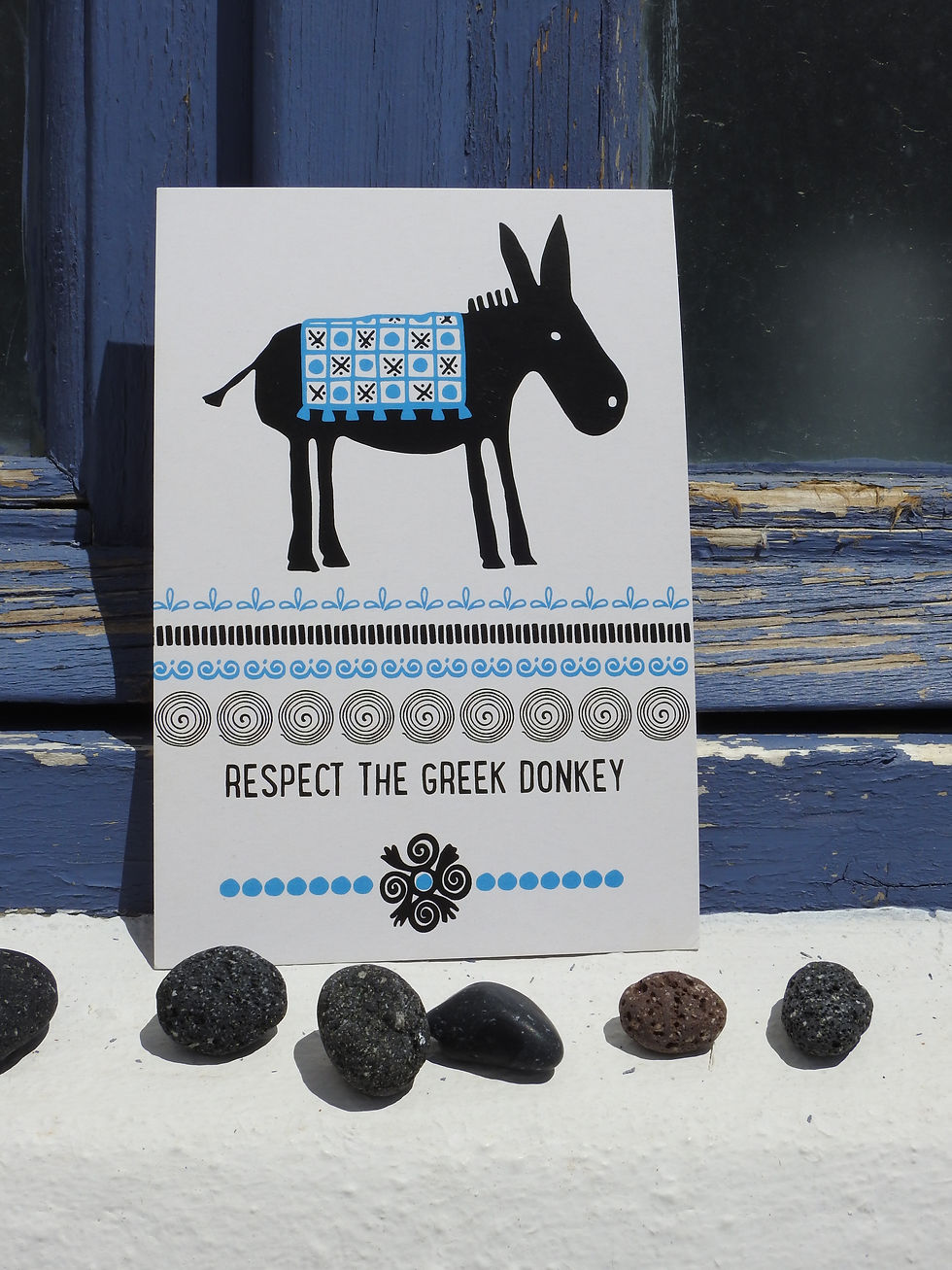 Thumbnail: Blue Donkey Postcard