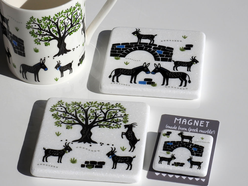 Thumbnail: Olive Grove Antics OLIVE TREE Marble Coaster