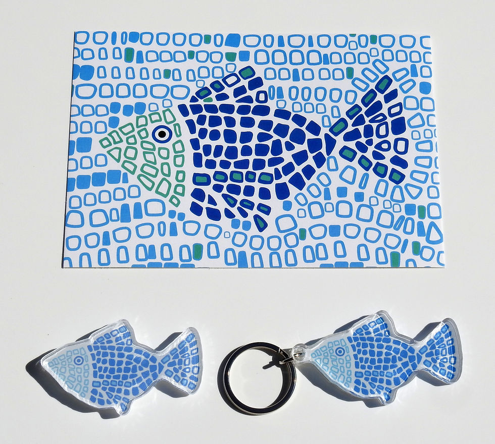 Thumbnail: Mosaic Fish Plexiglass Magnet