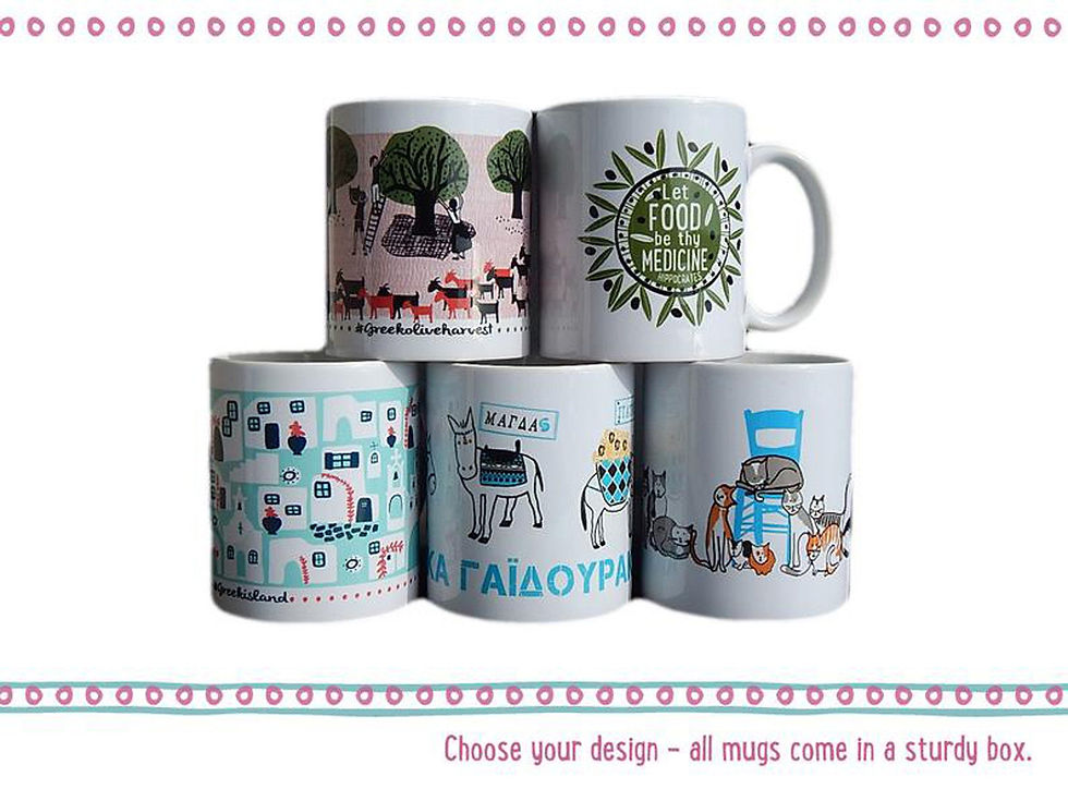 Thumbnail: Ceramic Mug Greek Fish Shop