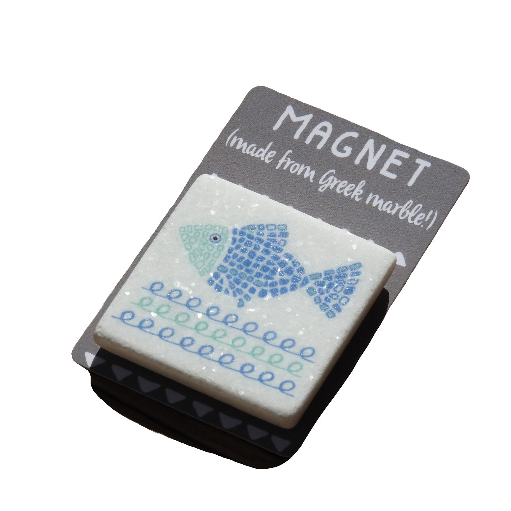 Mosaic Fish Marble Magnet