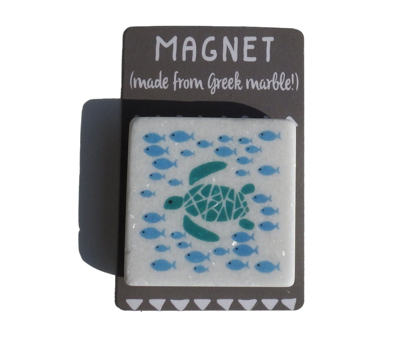 Greek Sea Treasures - Turtle - Marble Magnet