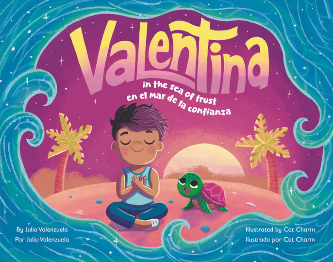 book cover with Valentina and Nicholas meditating on the beach.