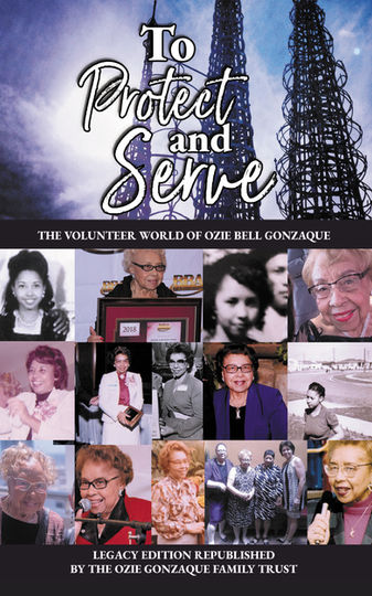 book cover with various images of Ozie Bell Gonzaque