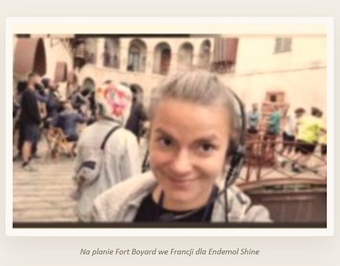 Kasia na planie For Boyard