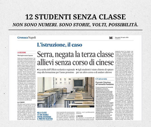 Istituto Serra a Napoli, terza classe negata: in 12 senza corso di cinese Agli studenti è stato chiesto di optare per un altro corso o di andare altrove