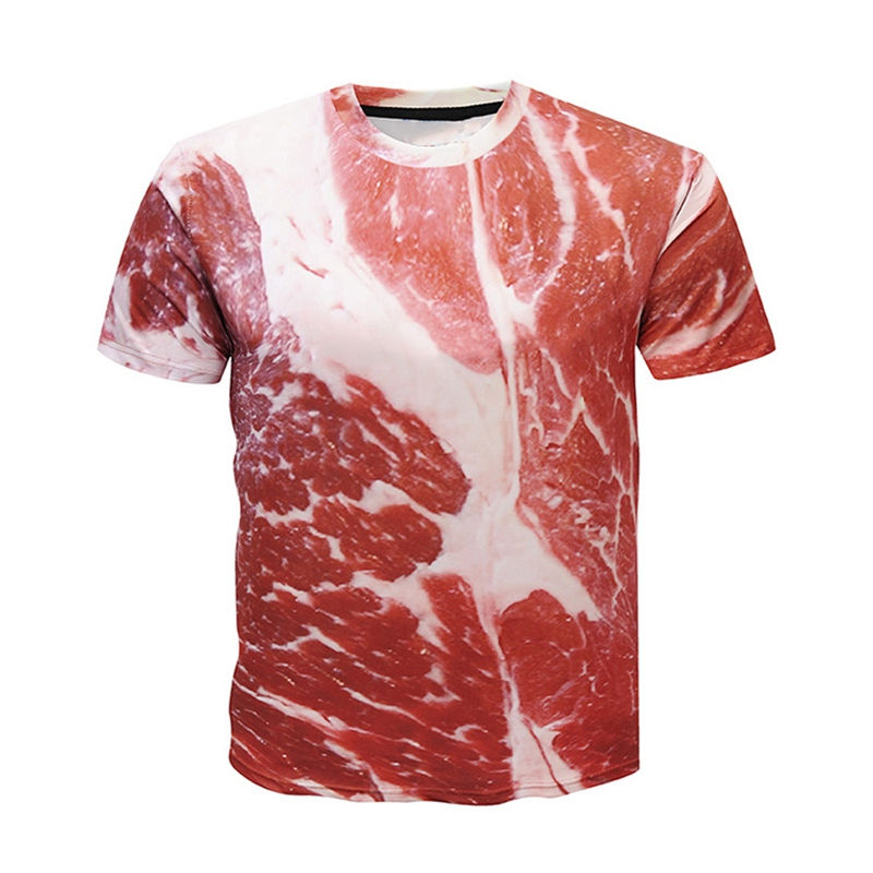 Thumbnail: Men's 3D T-shirt Funny Print Chest Muscle Hair Fashion Short Sleeve Summer Funny