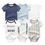 Thumbnail: 6Pieces Newborn Cotton Baby Boy Clothes Set Solid Color Sleeveless Baby Girl Clo