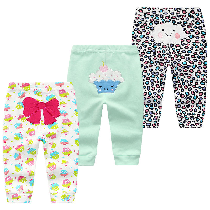 Thumbnail: 3Pcs/lot Cartoon Print Baby Pants Cotton Baby Leggings Autumn Toddler Boy Girl P