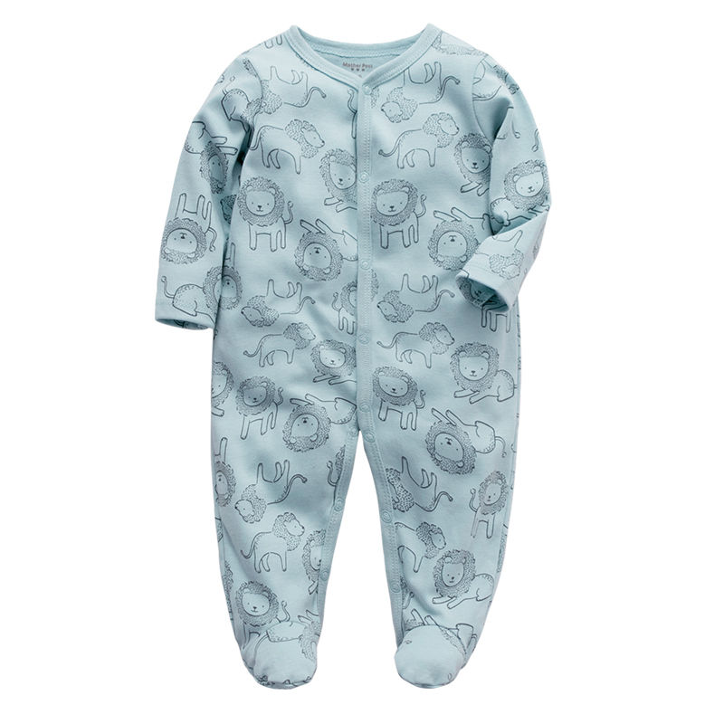 Thumbnail: Autumn Newborn Footed Pajamas Girl and Boy Romper Long Sleeve Jumpsuit Cotton 0-