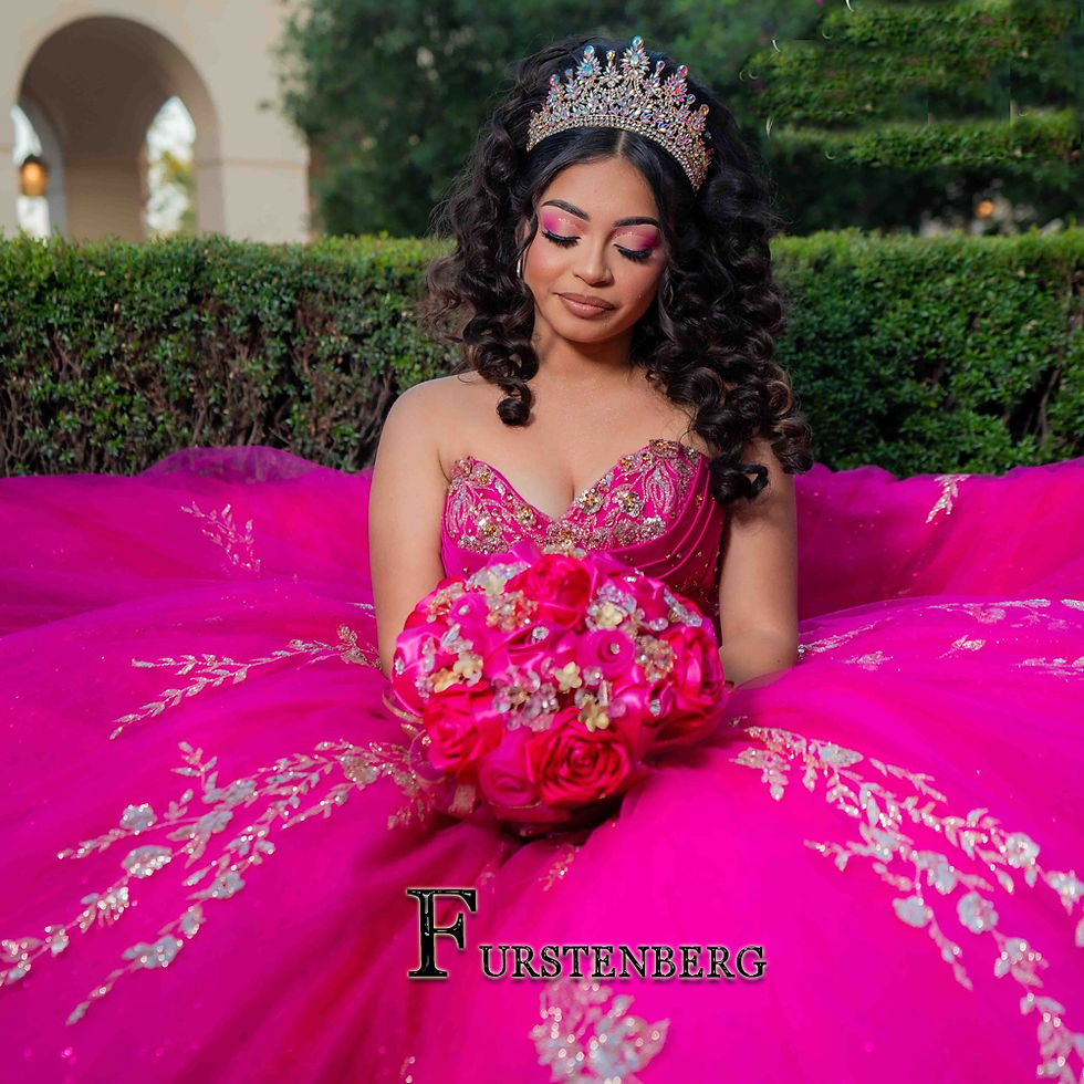 Thumbnail: FURSTENBERG Fancy15 Years Quinceanera Dresses Bow Appliques Off Shoulder Ball Go