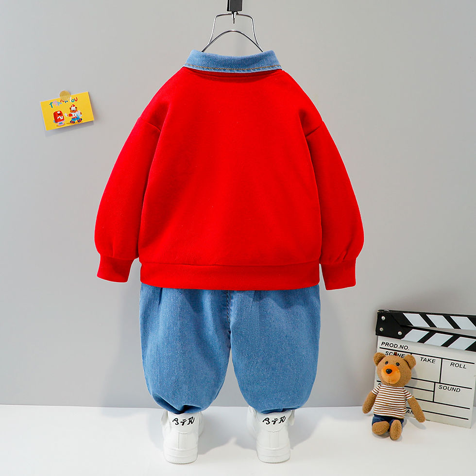 Thumbnail: Baby boy clothes 0-4 years old spring and autumn long-sleeved suit boy cartoon l