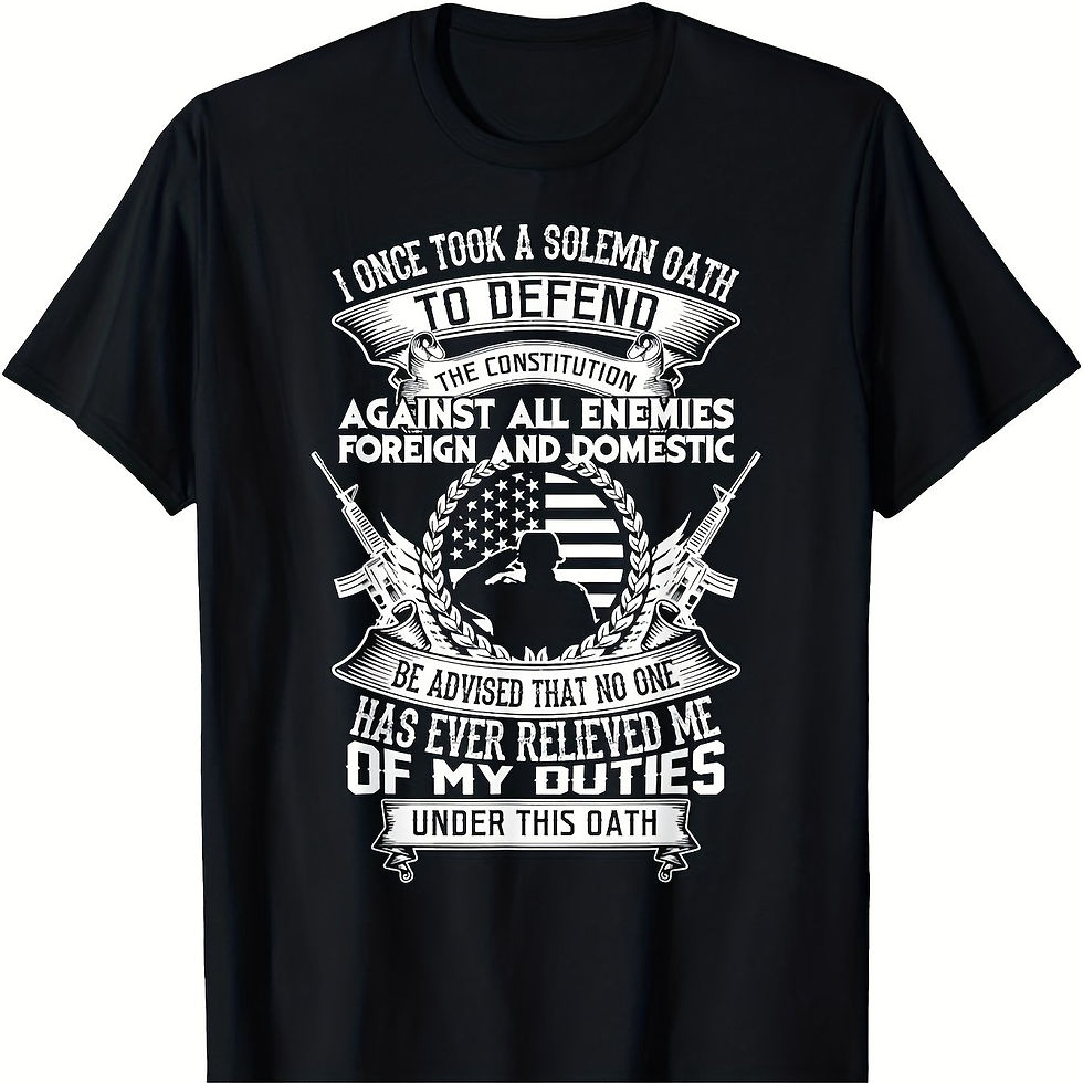 Thumbnail: AMERICAN Oath Defend The Constitution Army Veteran T-Shirt T-ShirtHot selling it