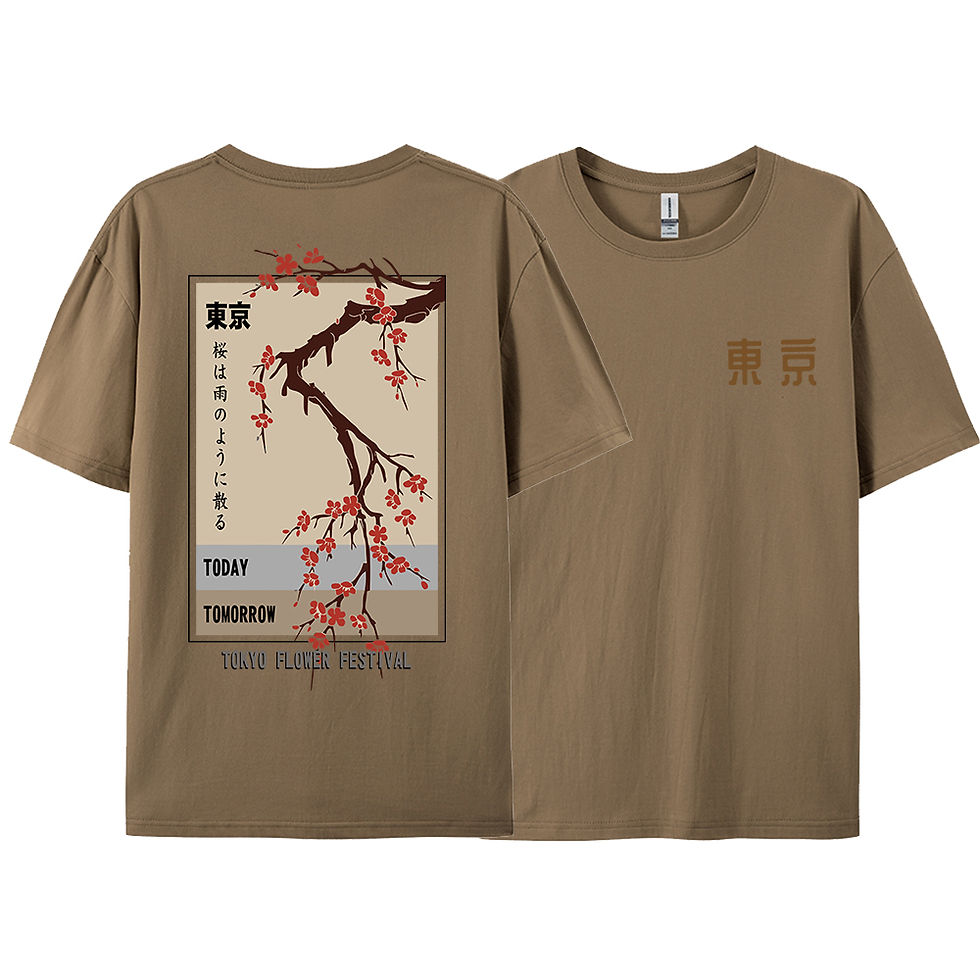 Thumbnail: Today Tomorrow Tokyo Flower Festival T Shirt Men Women Fashion O-Neck Tshirts Su