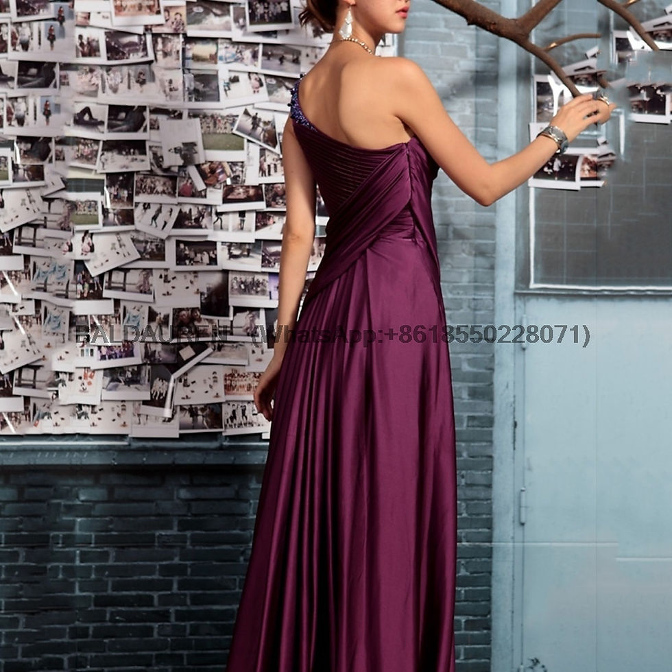 Elegant A Line Mother Of The Bride Dress Folds One Shoulder Floor Length New Wed