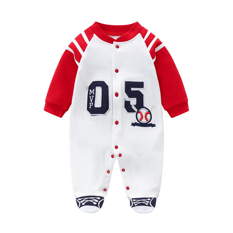 Thumbnail: Baby jumpsuit spring & fall pure cotton long-sleeved newborn clothes 0-1 year ol