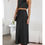 Thumbnail: Women's Two-Piece Satin Long Skirt Sleeveless Fashion Off The Shoulder Elegant S