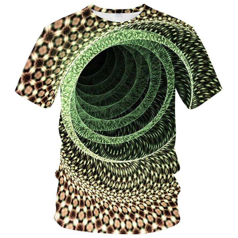 Funny Illusion Graphic T Shirt for Men 3D Printed Art Optical T-shirt ropa y2k T