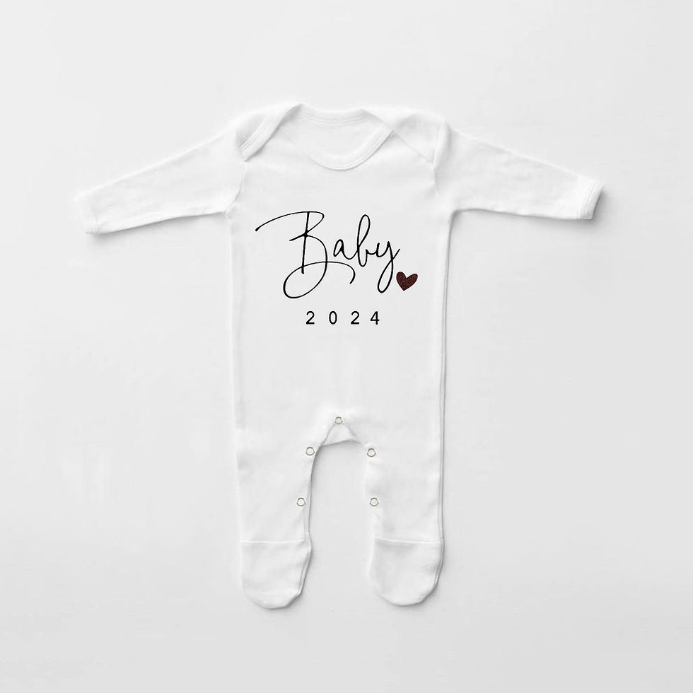 Thumbnail: Announcement Baby 2024 Baby Bodysuit Baby Babygrow Sleepsuit Newborn Hospital Co