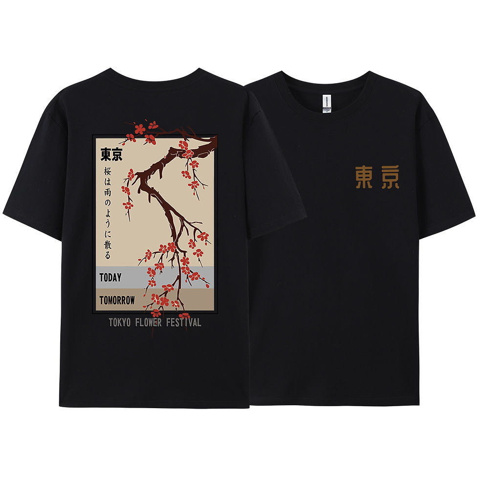 Thumbnail: Today Tomorrow Tokyo Flower Festival T Shirt Men Women Fashion O-Neck Tshirts Su