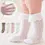 Thumbnail: Baby Lace Princess Knee High Socks Kids Girls Boys Long Sock Cotton Mesh Breatha