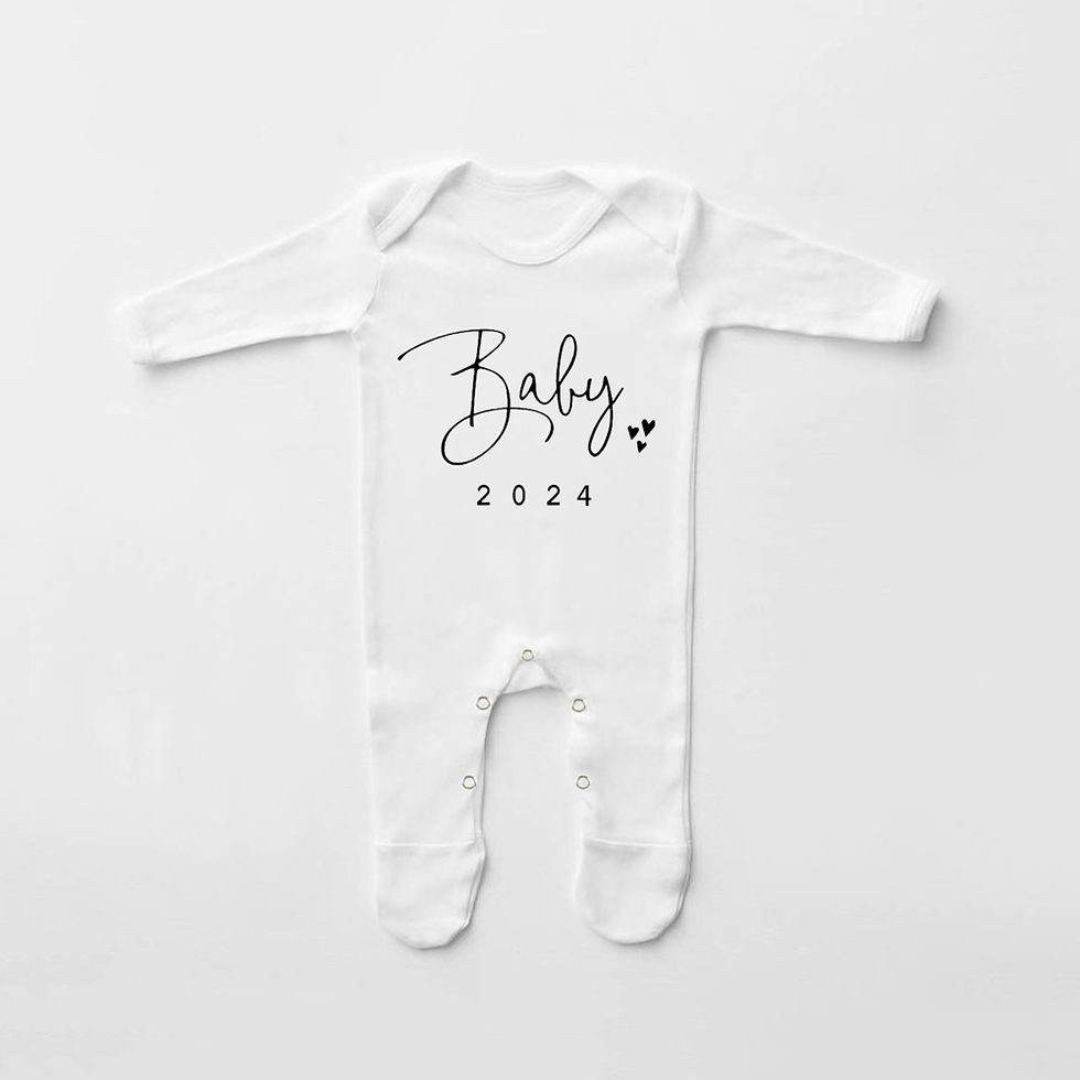 Thumbnail: Announcement Baby 2024 Baby Bodysuit Baby Babygrow Sleepsuit Newborn Hospital Co