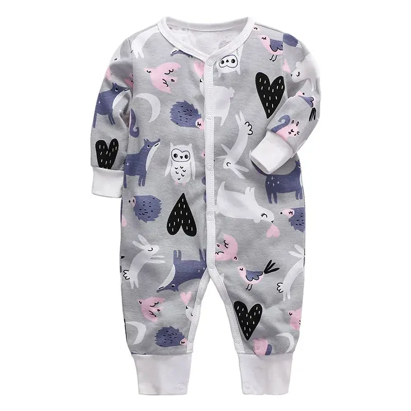 Thumbnail: 0-24Months Newborn Baby Jumpsuit Summer Clothing Short Sleeved Infant Onesie Cot