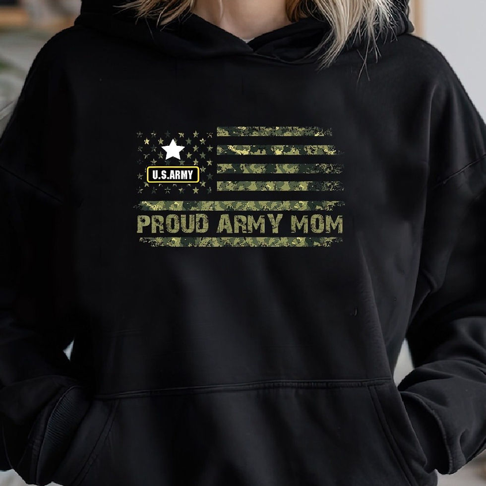 Thumbnail: Vintage Proud Army Mom Camo American Flag Veteran Army Mom Cozy Classic Print Pu