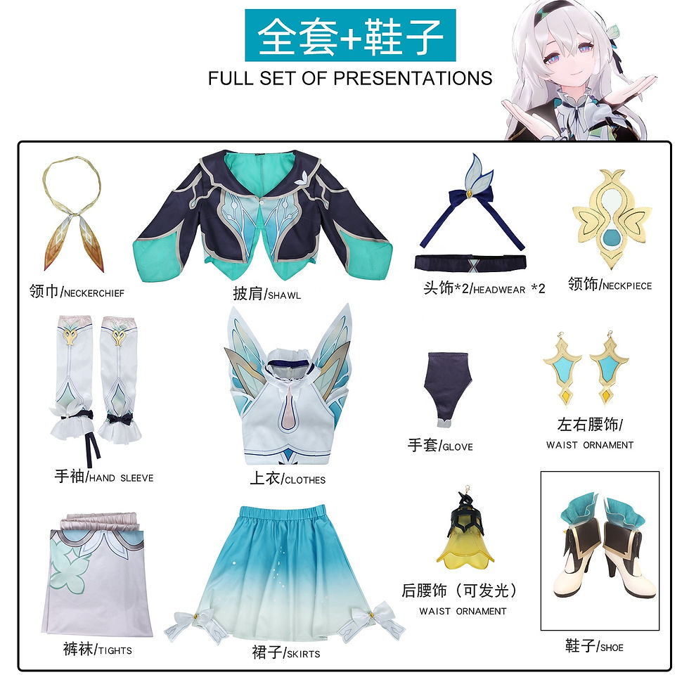 Thumbnail: Honkai Star Rail Firefly Cosplay Costume Full Set Anime Character Uniform Wig Dr