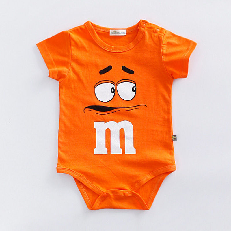 Thumbnail: Cute Short Sleeve Rompers Newborn Clothing Solid Color Bodysuit Baby Boys Girls