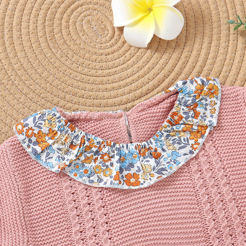 Thumbnail: Summer Baby Girls Clothes Sets Casual Short Sleeve T-Shirts+Floral Bottoms Outfi