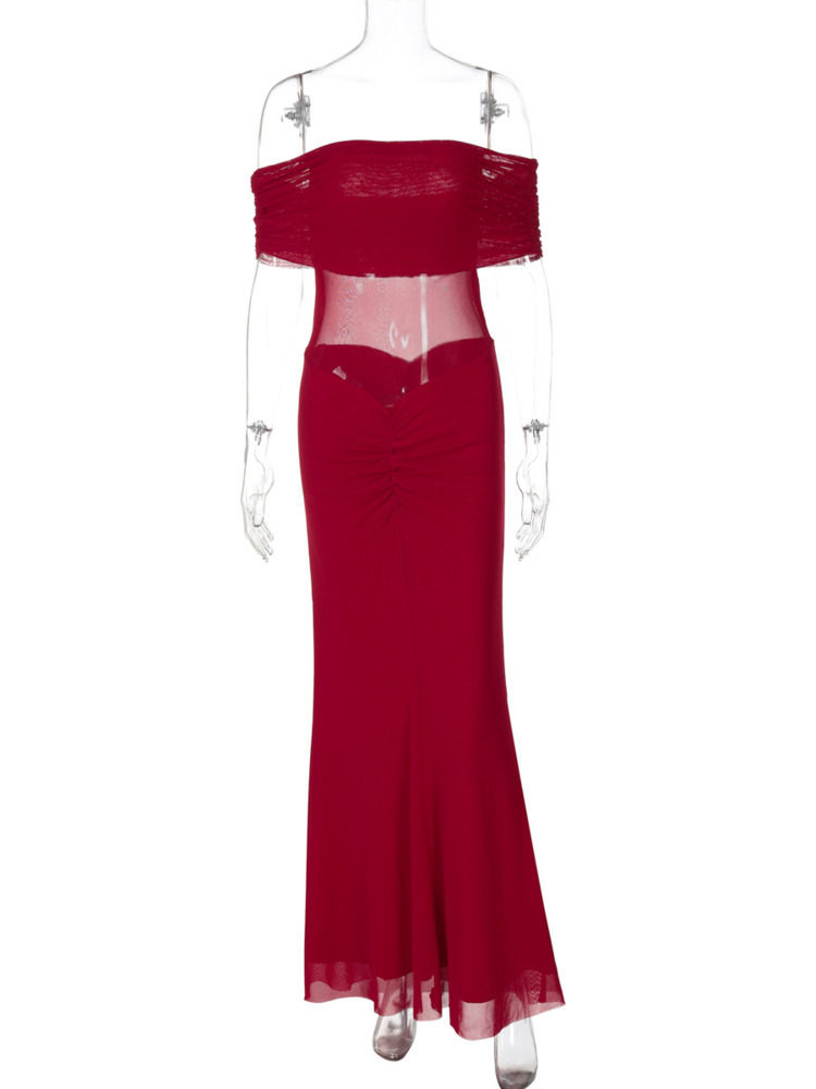 Thumbnail: Mozision Off-shoulder Backless Sexy Maxi Dress Women Summer Fashion Strapless Sl