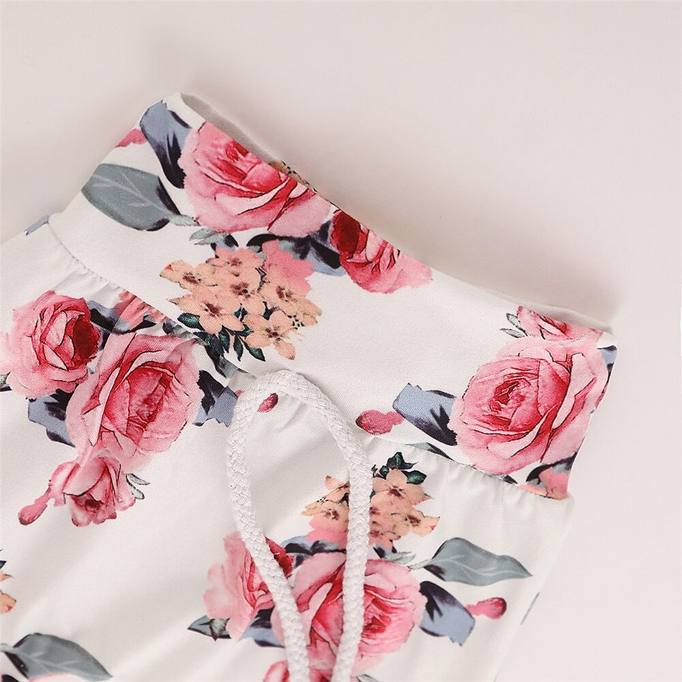 Thumbnail: 0-18 Months Toddler Baby Girl 3PCS Hooded Clothes Set Flowers Print Long Sleeve