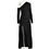 Thumbnail: Mozision Oblique Shoulder Thigh High Split Maxi Dress Women Long Sleeve Backless